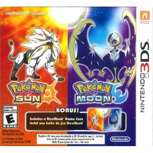 Pokemon Sun and Moon Bundle Nintendo 3DS Bonus New Factory Sealed NOT WATA