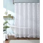 Warm Home Designs 72" W x 72" L White Lace Shower Curtain