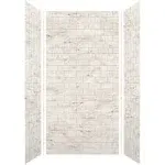 Transolid SWK483696-48 SaraMar 36"x48"x96" 3-Piece Shower Wall Kit, Biscotti Marble