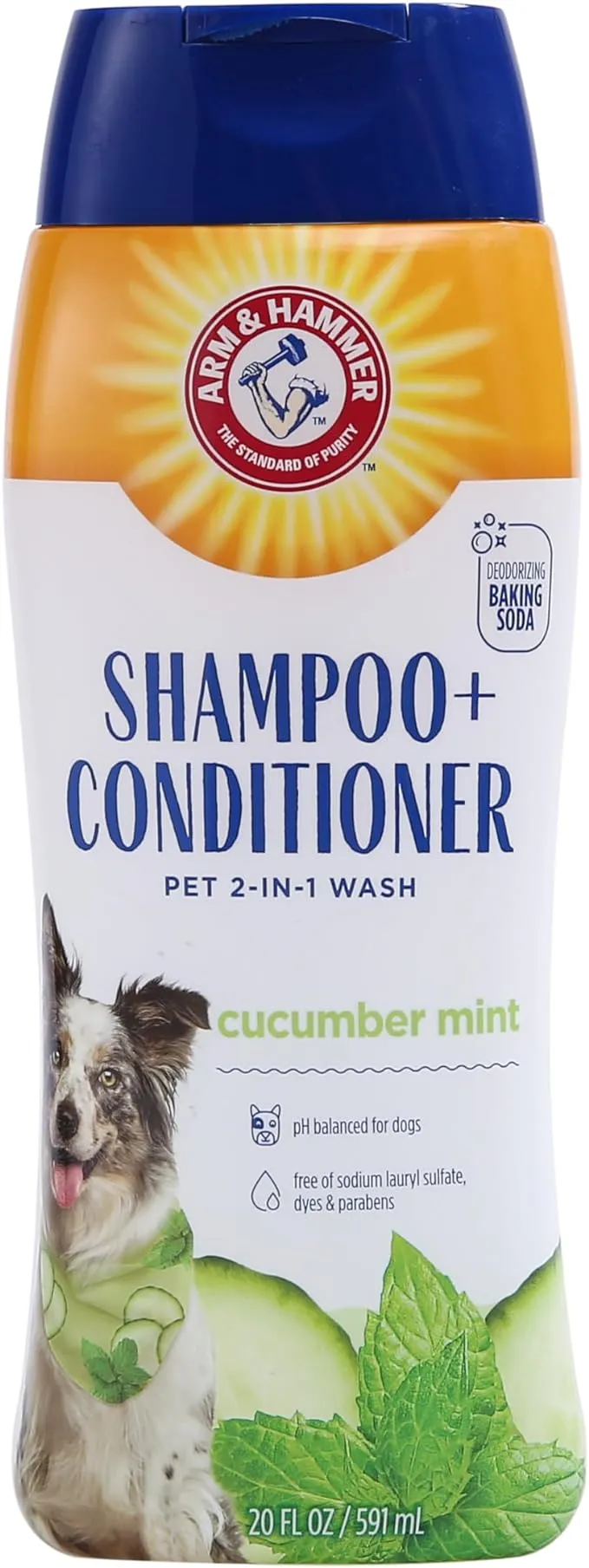 Arm & Hammer for Pets 2-in-1 Shampoo & Conditioner for Dogs | Dog Shampoo & Conditioner in One | Cucumber Mint, 20 Ounce Bottle Dog Shampoo and Conditioner for All Dogs