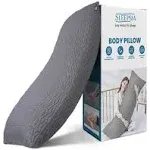 Sleepsia Full Body Pillow for Adults - 20x54 Long Pillow with Memory Foam ...