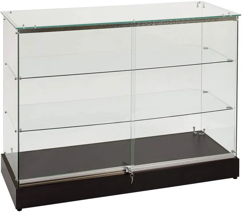 SSWBasics Infinity Extra Vision Display Case - 48" Wide x 36" High x 18 1/4" Deep - Premium Showcase for Retail & Home - Easy Assembly Required