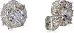 Anne Klein | Crystal Stud E-z Comfort Clip-on Earrings - Silver | Realry