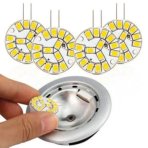 Kohree G4 LED Bulb 12V 4000K AC/DC Bi-Pin Base Ceiling Recessed Puck Light Bulb LED Replacement Halogen Bulb 20W Equivalent for RV Camper Trailer 5th Wheel and Marine Boat (2 Watt, Natural White)