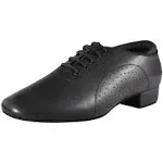 Men's Ballroom Dance Shoes Latin Salsa Dancing Black Breathable Leather Character Shoes