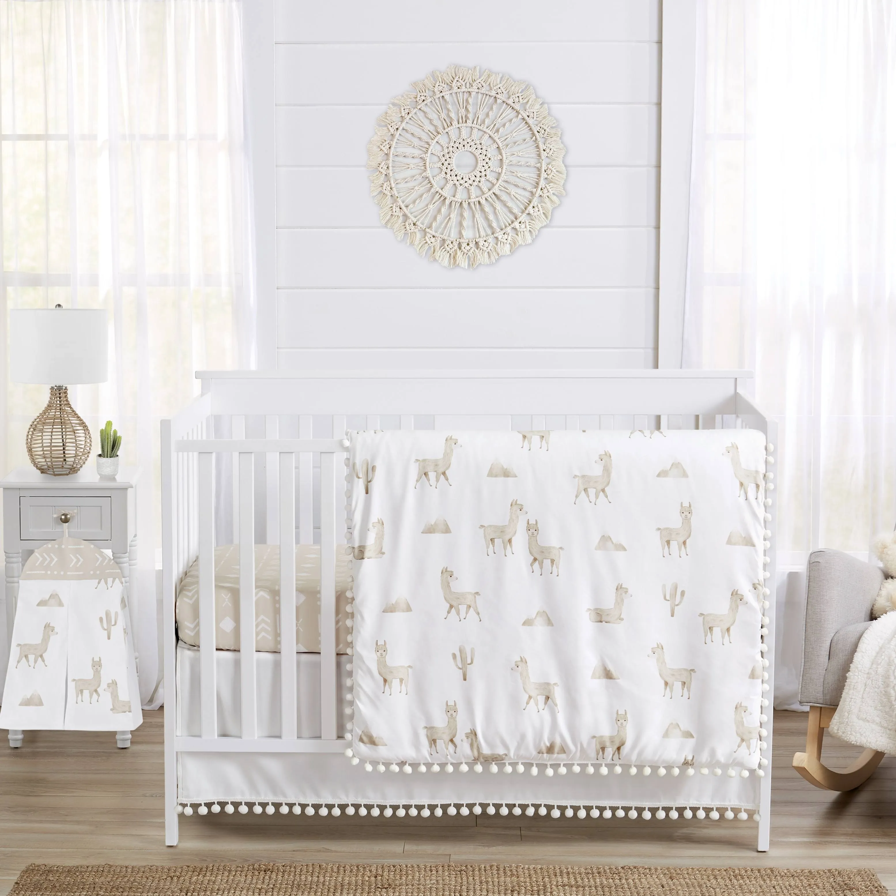 Boho Llama 4 Piece Crib Bedding Set Sweet Jojo Designs