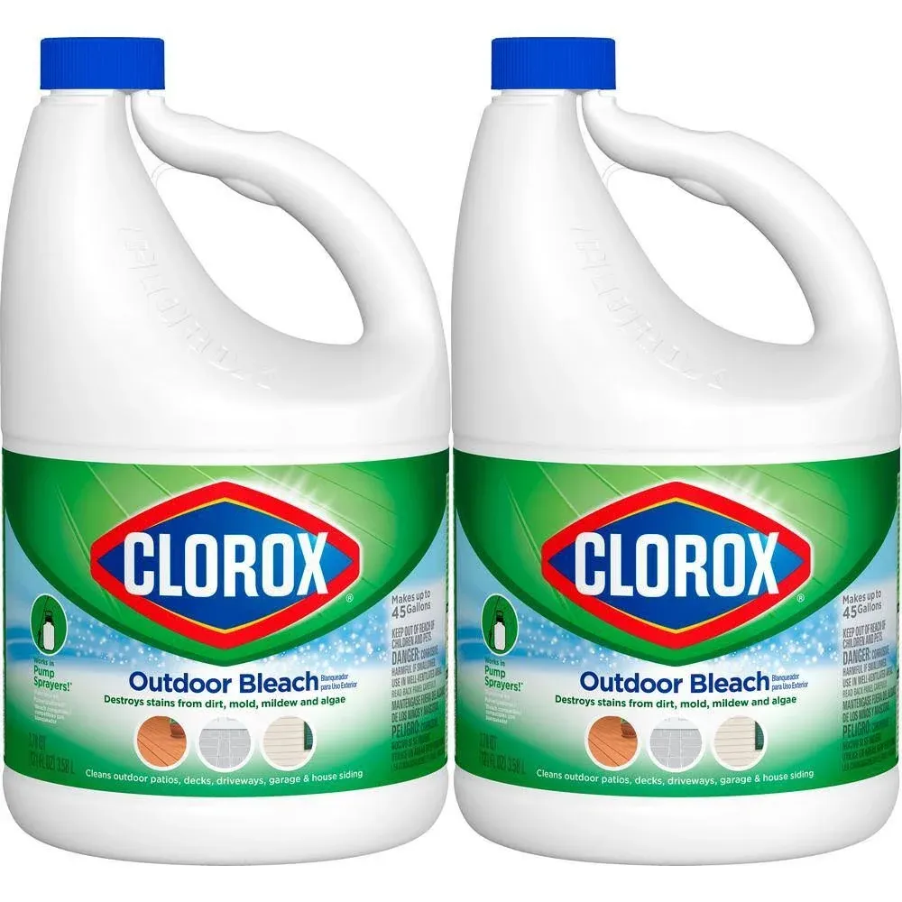 Clorox Concentrated Outdoor Bleach for Cleaning, Pro Results, 120 fl oz