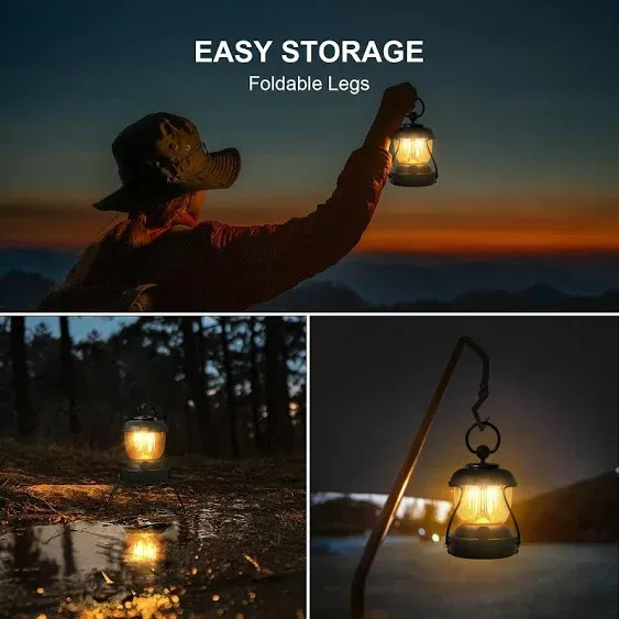 Camping Lantern Rechargeable, Bluetooth Speaker with Lamp, 5 Lights Modes, IPX5 Waterproof, 8000mAh Power Bank, Outdoor LED Lanterns for Hurricane, Power Outage, Emergency