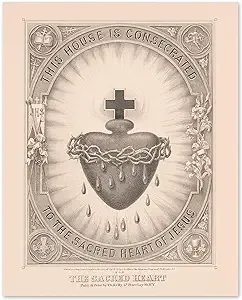 1874 The Sacred Heart of Jesus Picture Photo Poster Print Wall Art