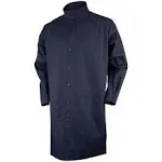 Black Stallion FN9-42C-M 9 oz. Navy Flame Resistant Cotton 42 inch Shop Coat, Size Medium