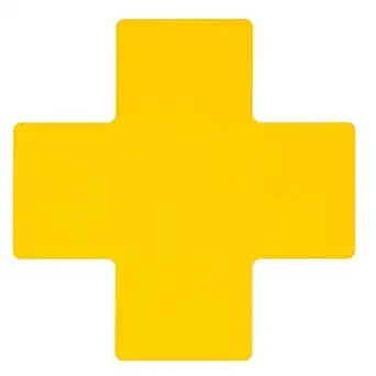 BRADY 104469 2 IN X 5 IN B514 YELLOW FLOOR CROSSES 20/PKG