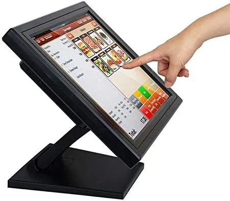 Electronic Cash Register Foldable Touch Screen,15 Inch POS System Commercial Cash Register for Small Commercial Restaurant,Supermarket,Jukebox and Many Other Hospitality Applications