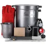 6 KG Propane Melting Furnace Kit w Graphite Crucible and Tongs 1300°C /2372°F...