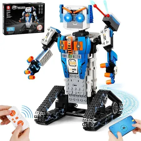 STEM Robot Building Kit, App & Remote Control Robot Building Kits for Kids 6-12, 447 Pieces Educational DIY Engineering Blocks for 6+ Years Old Boys & Girls