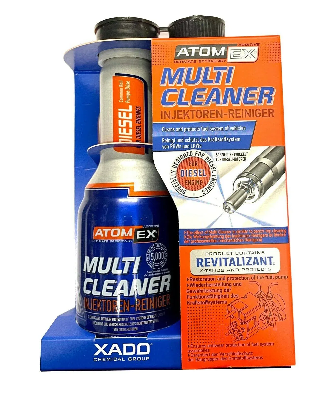 XADO ATOMEX FUEL SYSTEM MULTI CLEANER FOR DIESEL ENGINE with Revitalizant