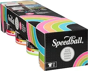 Speedball : Fabric Screen Printing Ink : 4oz Jars : Set of 4