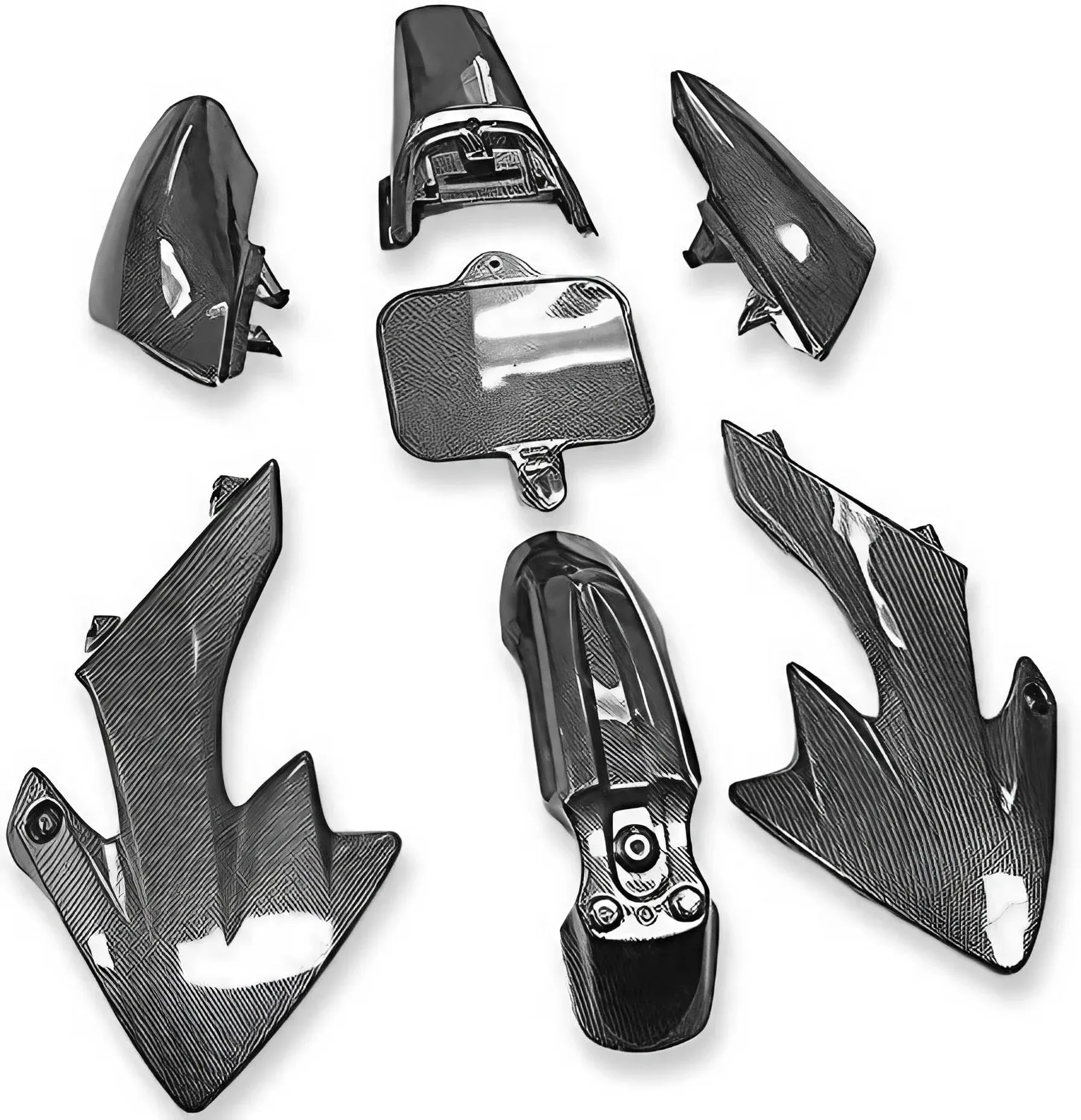 XFY-CN Group Motorctcly Carbon Fiber Plastic Fender Kit Body Work Fairing Kit Compatible with CRF XR XR50 CRF50 Clone 125CC Pit Dirt Bike