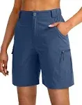 Viodia Women's 7" Hiking Cargo Shorts with Pockets Quick Dry Lightweight Shorts ...