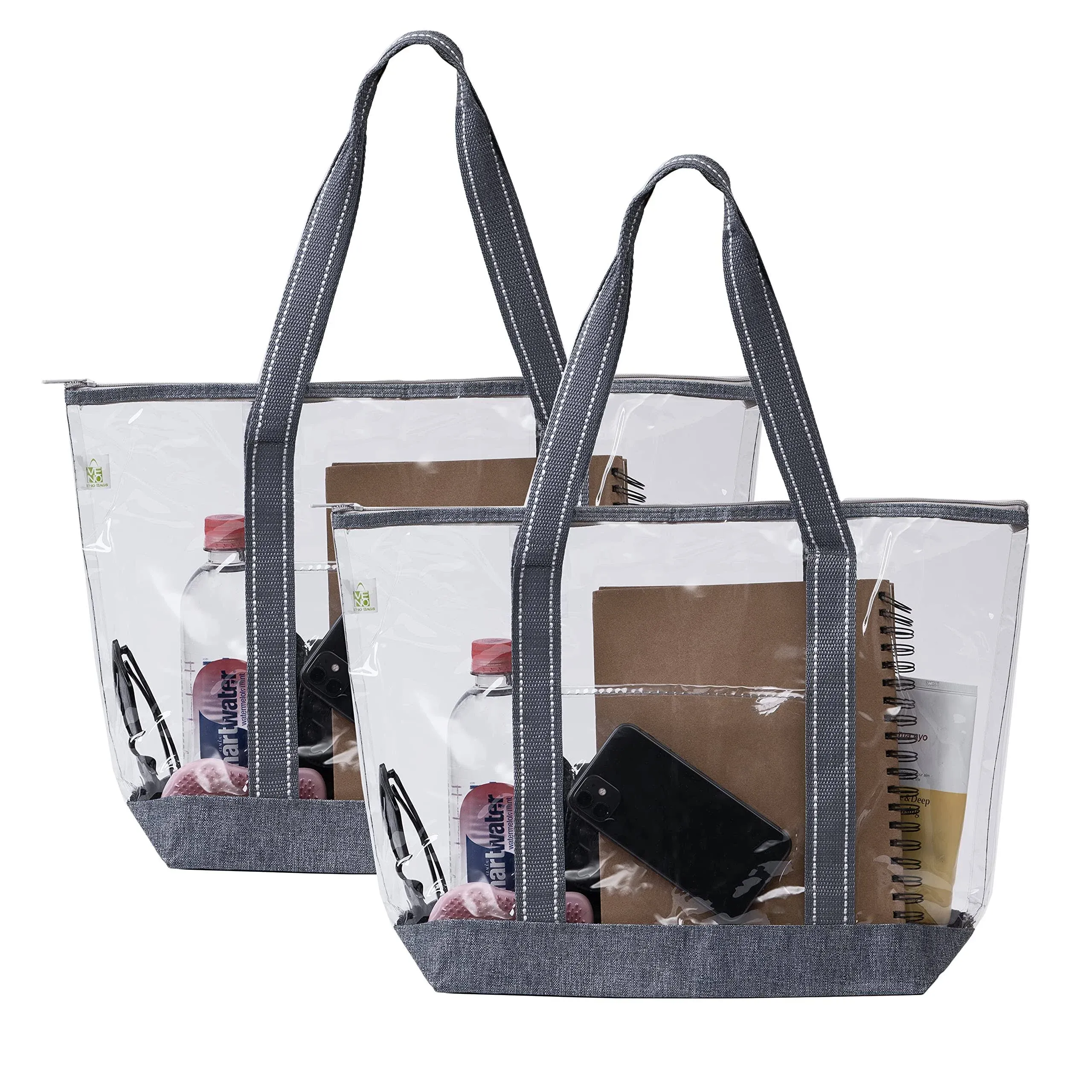 Veno Clear Bag Transparent Vinyl PVC Tote, Outdoor, Beach, Pool