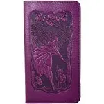 Butterfly Embossed Genuine Leather Checkbook Cover 3.5x6.5 Inches Orchid Made...