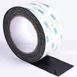 Adhesive Silicone Rubber Strips,Solid Rubber Sheet Rolls Pad Strips Use for Gaskets DIY Material, Supports, Leveling, Sealing, Protection, Abrasion, Flooring,Furniture Pads (2" X10', 1/16" Thick)