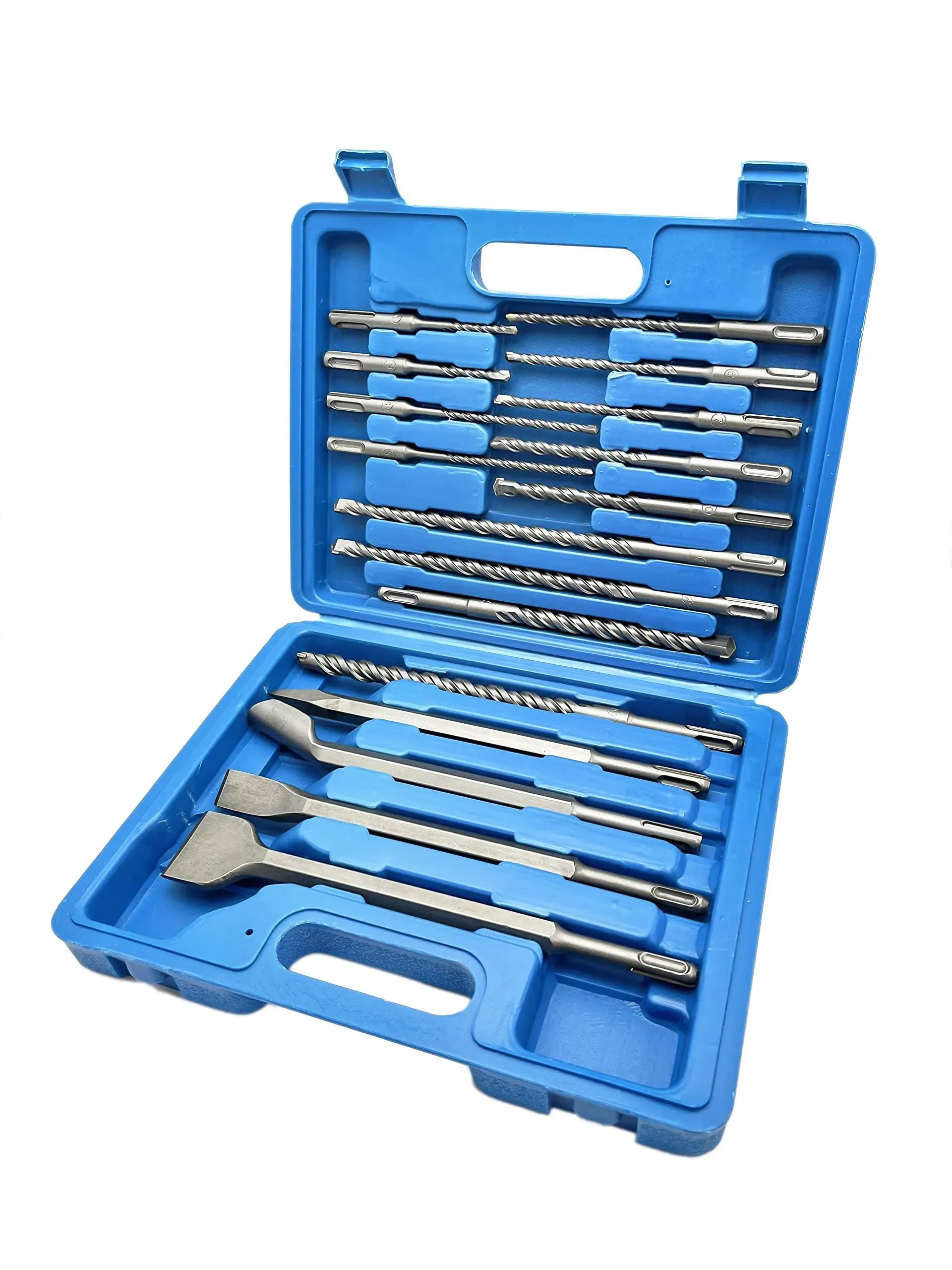 CORTOOL Rotary Hammer Drill Bits Set & Chisels SDS Plus Shank Concrete Masonry ...