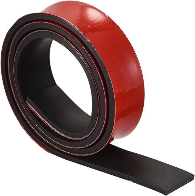 Uxcell Neoprene Sheets Rolls, Adhesive Back Solid Rubber Strips 5/32"Tx1.18"Wx39.37"L | Harfington, 1/4"T x 0.79"W x 39.37"L / 1Pcs