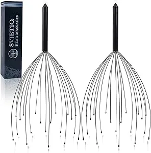 Svjetiq 2 Pack Head Massager Head Scratcher 20 Fingers Scalp Massager, Handheld ...