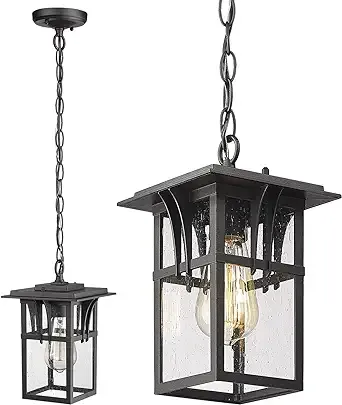 Darkaway Outdoor Pendant Light Fixture, Outdoor Hanging Light Porch Lights Fi...