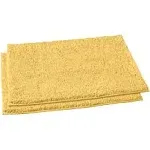 LuxUrux Bathroom Rug Mat Set-Extra-Soft Plush Bath Mat Shower Bathroom Rugs Chenille Microfiber Material, Super Absorbent.Yellow,36" x 24" Plus 36"