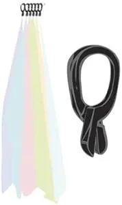 STORE FIXTURES DIRECT Black Scarf Clip Hangers for Retail, Economic Plastic Fine Garment Pinch Hooks, 100 Pack