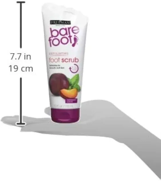 Freeman Bare Foot Exfoliating foot scrub Peppermint and Plum 5.3 oz