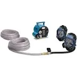 2-Worker Full Mask Breathing Air Blower Respirator System w/ 50' Hose