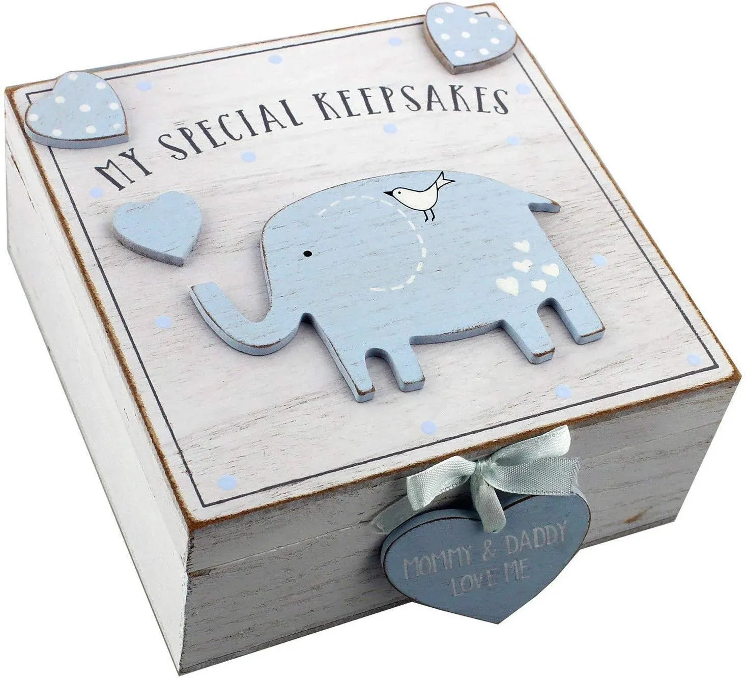 Oaktree Gifts Baby Boy Wooden Memories Keepsake Box