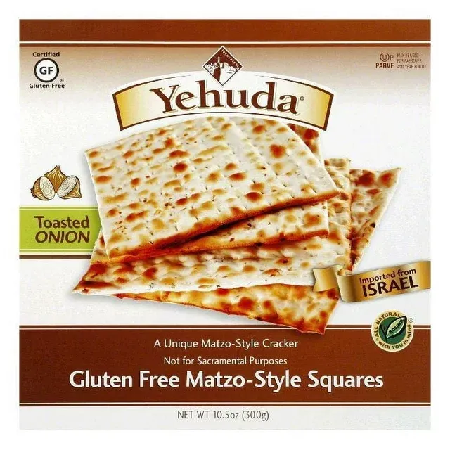 Yehuda Matzo-Style Squares, Gluten Free, Toasted Onion - 10.5 oz