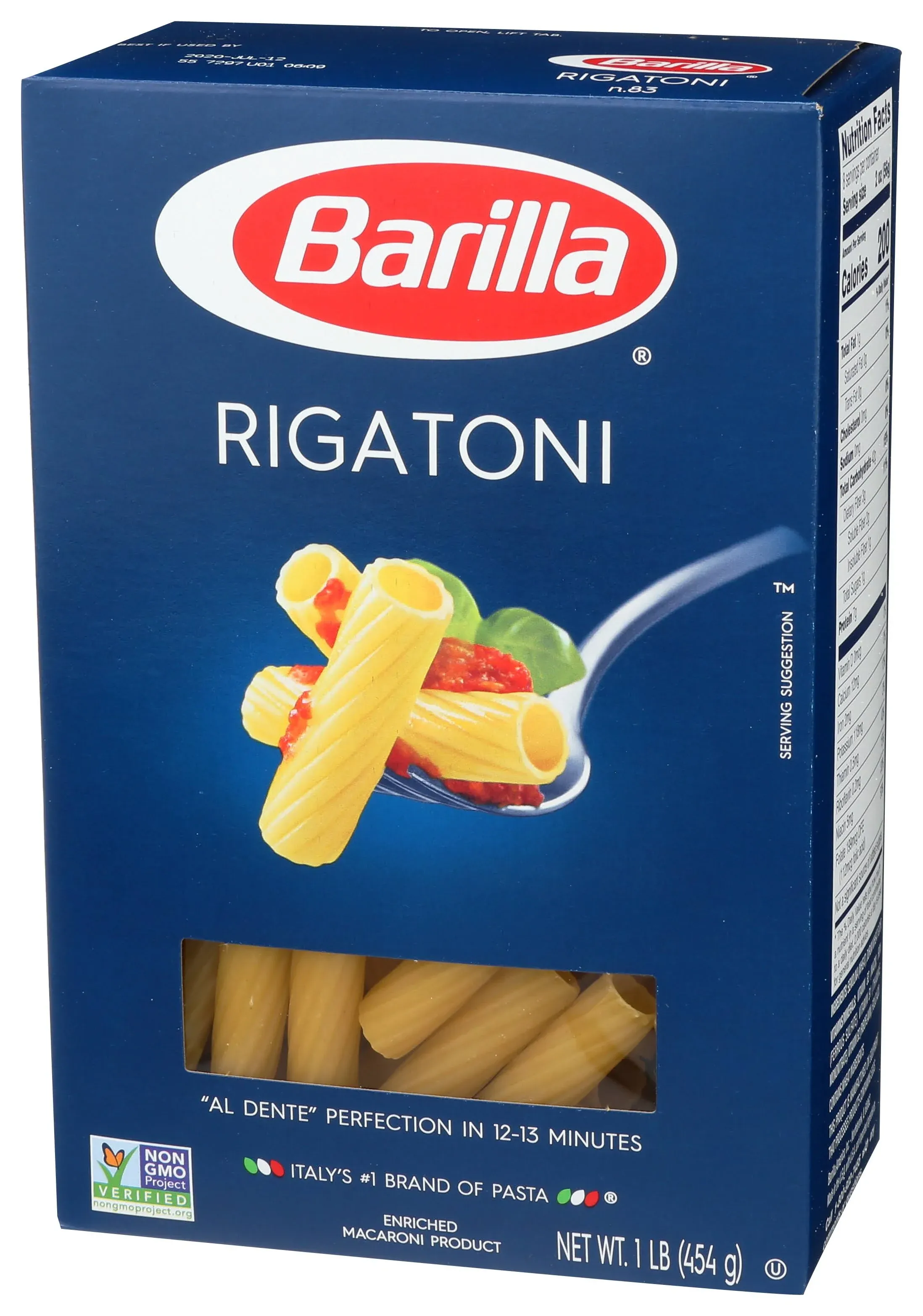 Barilla Mezzi Rigatoni Pasta - 16 Ounce (Pack of 12)