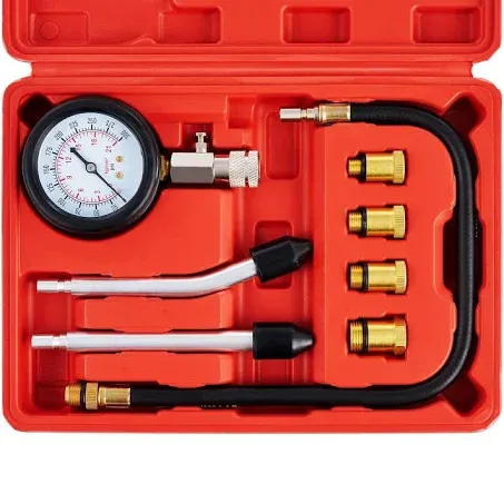 Orion Motor Tech Compression Tester, 8PCS Engine Cylinder Pressure Gauge for Petrol Gas Engine, 0-300PSI Engine Compression Tester Automotive with Adapters for Cars Trucks Motorcycles Marines ATV UTV