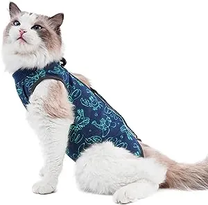 kzrfojy Cat Surgery Recovery Suit Cat Onesie for Cats After Surgery for Surgical Abdominal Wound or Skin Diseases E-Collar Alter