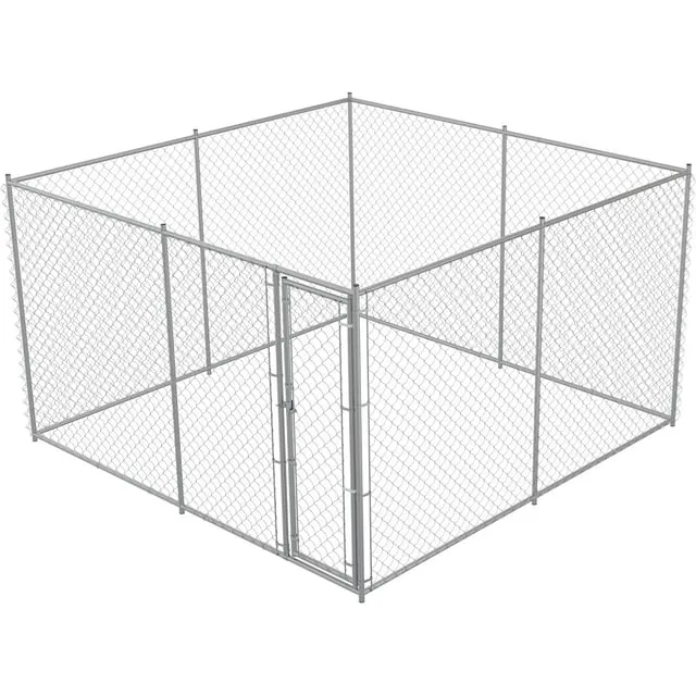 Anti-Rust Large Outdoor Dog Kennel,Square Dog Pen Run,Galvanized Chain Link  | eBay