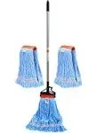 Nine Forty 2-Pack Industrial and Commercial-Gra<wbr/>de Looped End Wet Mop Head Refill