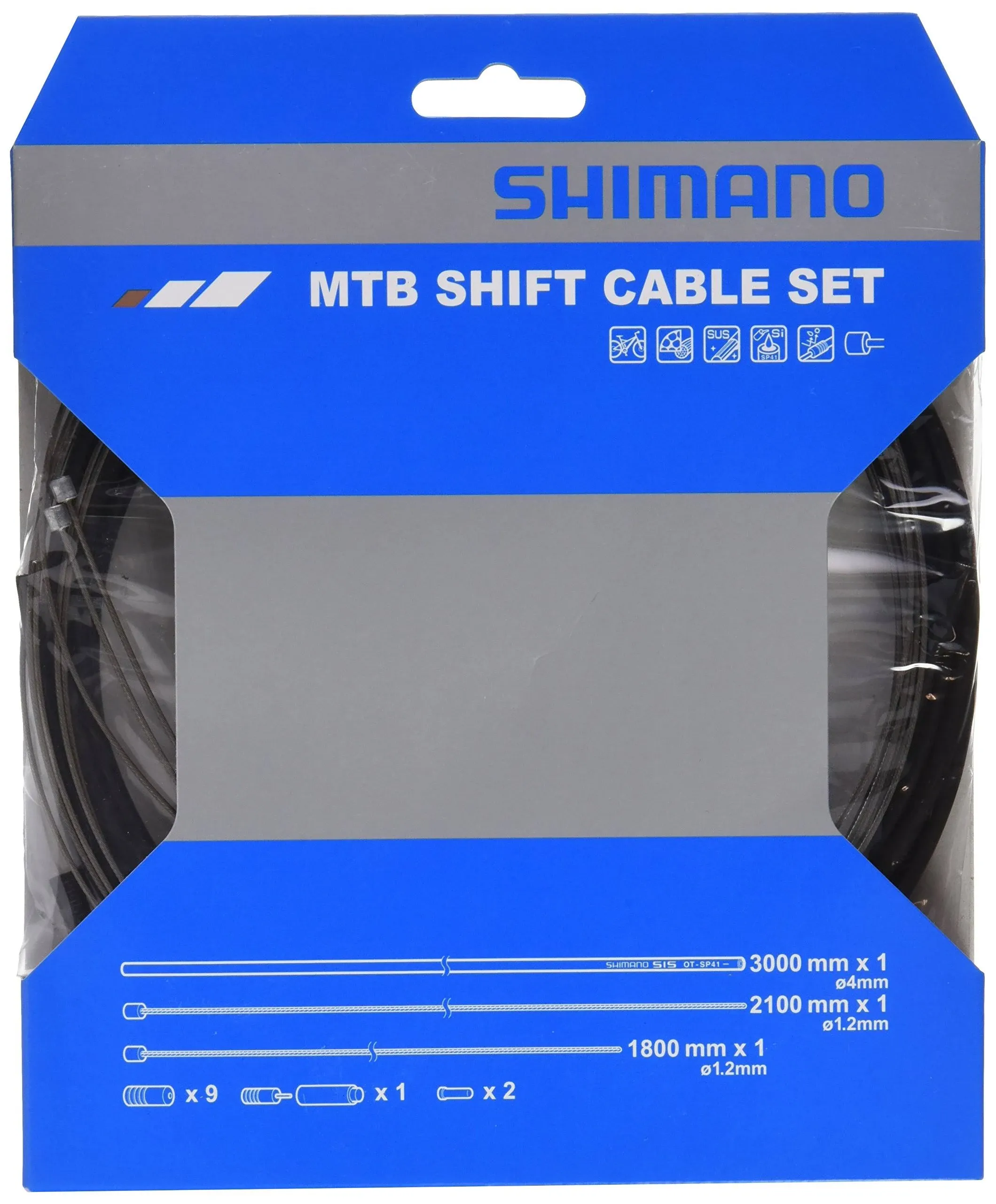 SHIMANO OT-SP41 MTB Stainless Steel Shift Cable and Housing Set Black - Y60098021