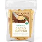 Healthworks Cacao Butter, Organic Unrefined Non-Deodorized, 2lb 2 Pound