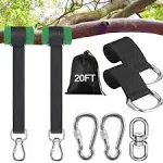 Safe Tree Swing Hanging Straps Kit, 3FT/10FT/15FT/20FT, Heavy Duty Holds 5500LBS Extra Long Adjustable Tree Swing Straps, Easy & Fast Way to Hang Any Swing or Hammock(3 FT)