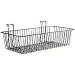 24"L x 12"W x 4"H Slatwall Basket | Black, White or Chrome