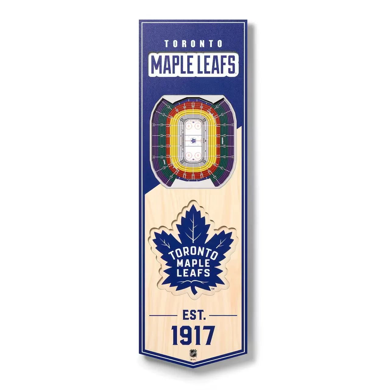 YouTheFan 6 x 19 in. NHL Toronto Maple Leafs 3D Stadium Banner - Scotiabank Arena