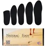 Natural Foot Orthotics Cushions - 1 Pair Natural Sponge Rubber Cushions with A Nylon Covering | Trim to Fit | Perfect to Be Worn Over Orthotic Arch