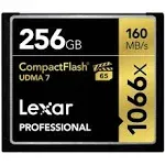 Lexar Professional 1066x 256GB CompactFlash Card, Up to 160MB/s Read, for Professional Photographer, Videographer, Enthusiast (LCF256CRBNA1066)