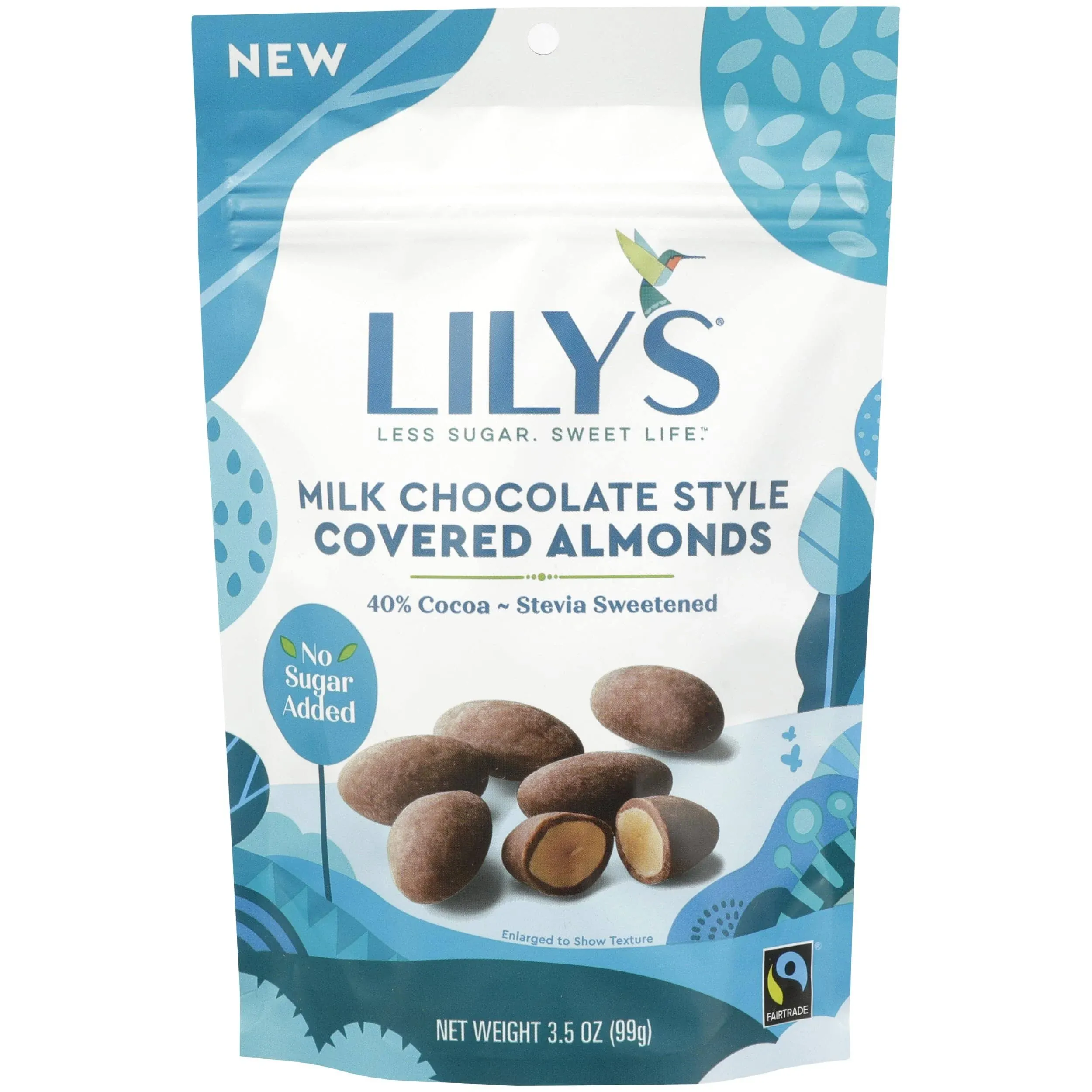 Lily's Sweets, Milk Chocolate Style Covered Almonds, 3.5 Ounce