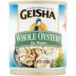 Geisha Whole Oysters in Water 3 Pack