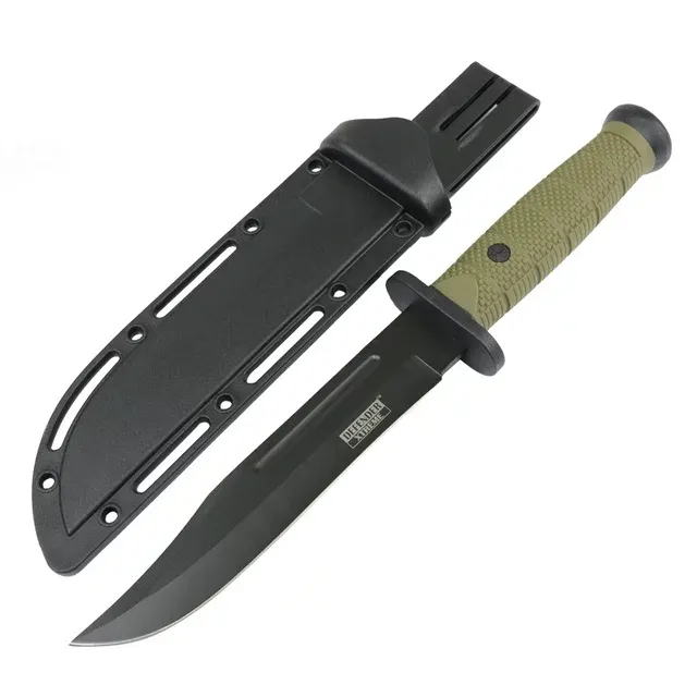 Defender-Xtrem<wbr/>e 13&#034; Tactical Hunting Knife ABS Handle 3CR13 Stainless Steel Gre